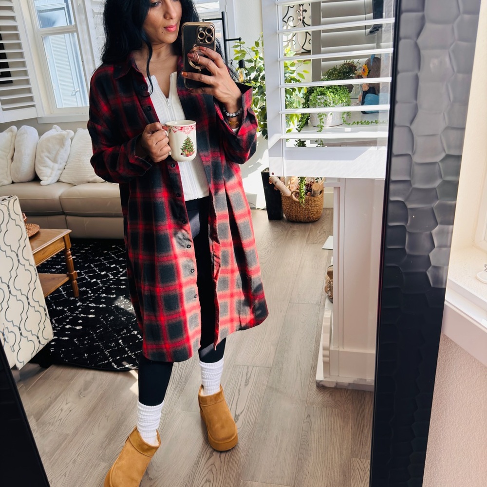 Blooming Jelly Women's Button Down Flannel Shirts Plaid Shacket